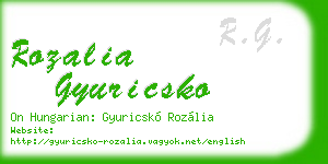 rozalia gyuricsko business card